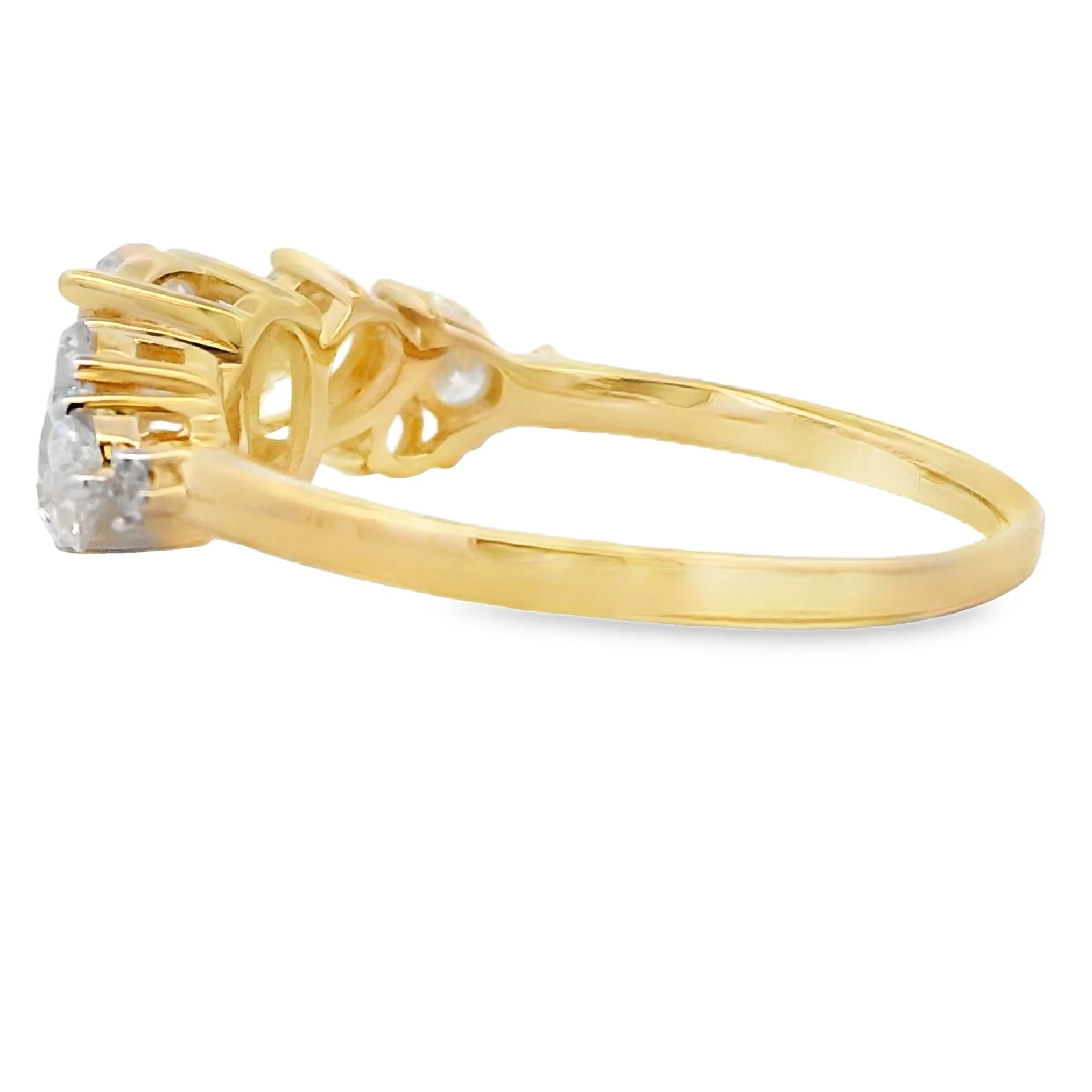 1.50ct Lab Grown Diamond Eng Only 10KT Yellow Gold - Image 2