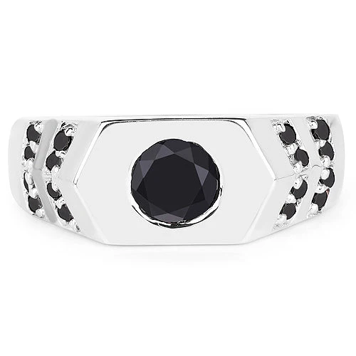1.53 Carat Genuine Black Diamond .925 Sterling Silver Ring - Image 6
