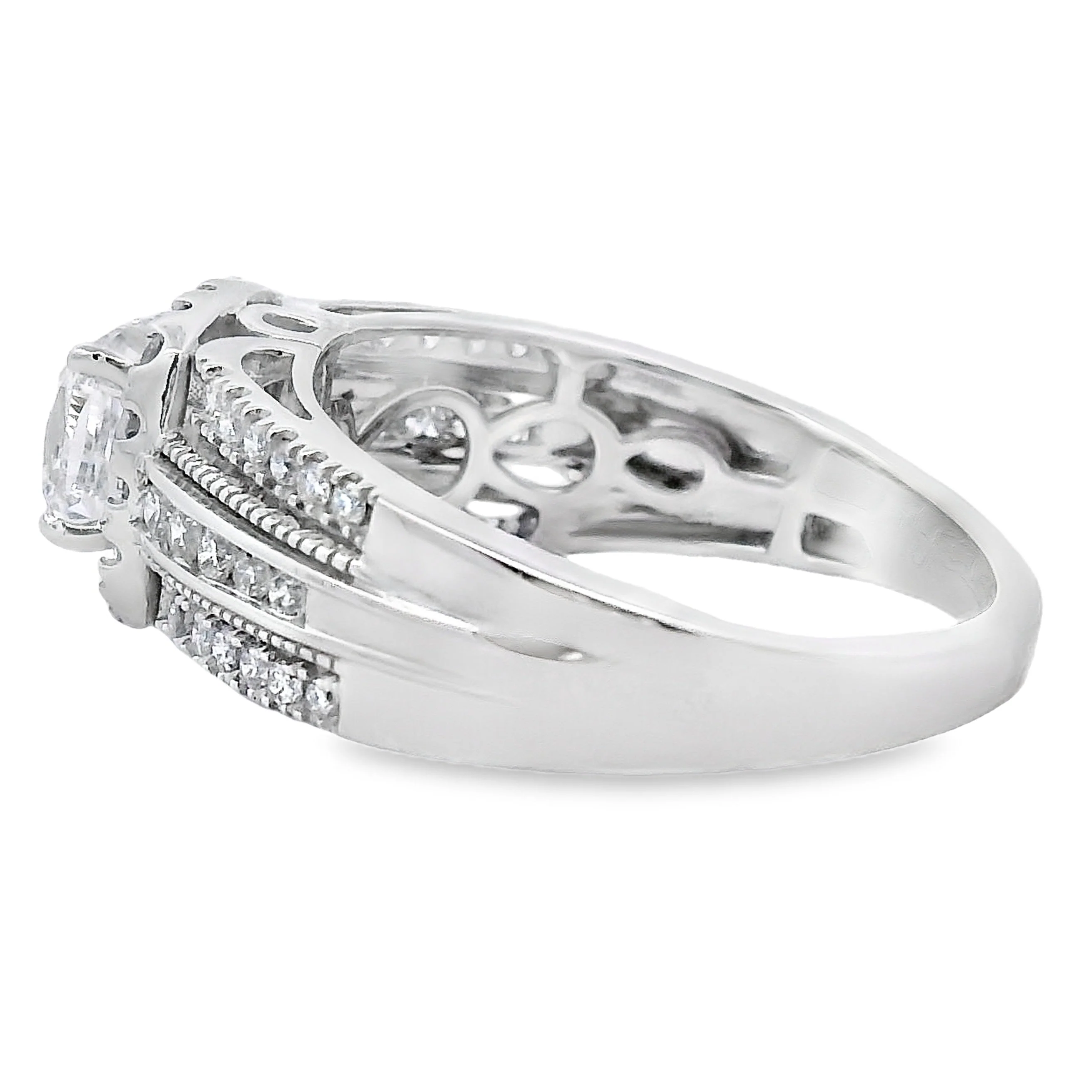 1.53ct Lab Grown Diamond Eng Only 10KT White Gold - Image 2