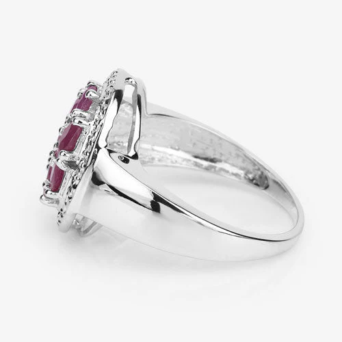 1.54 Carat Genuine Ruby .925 Sterling Silver Ring - Image 11