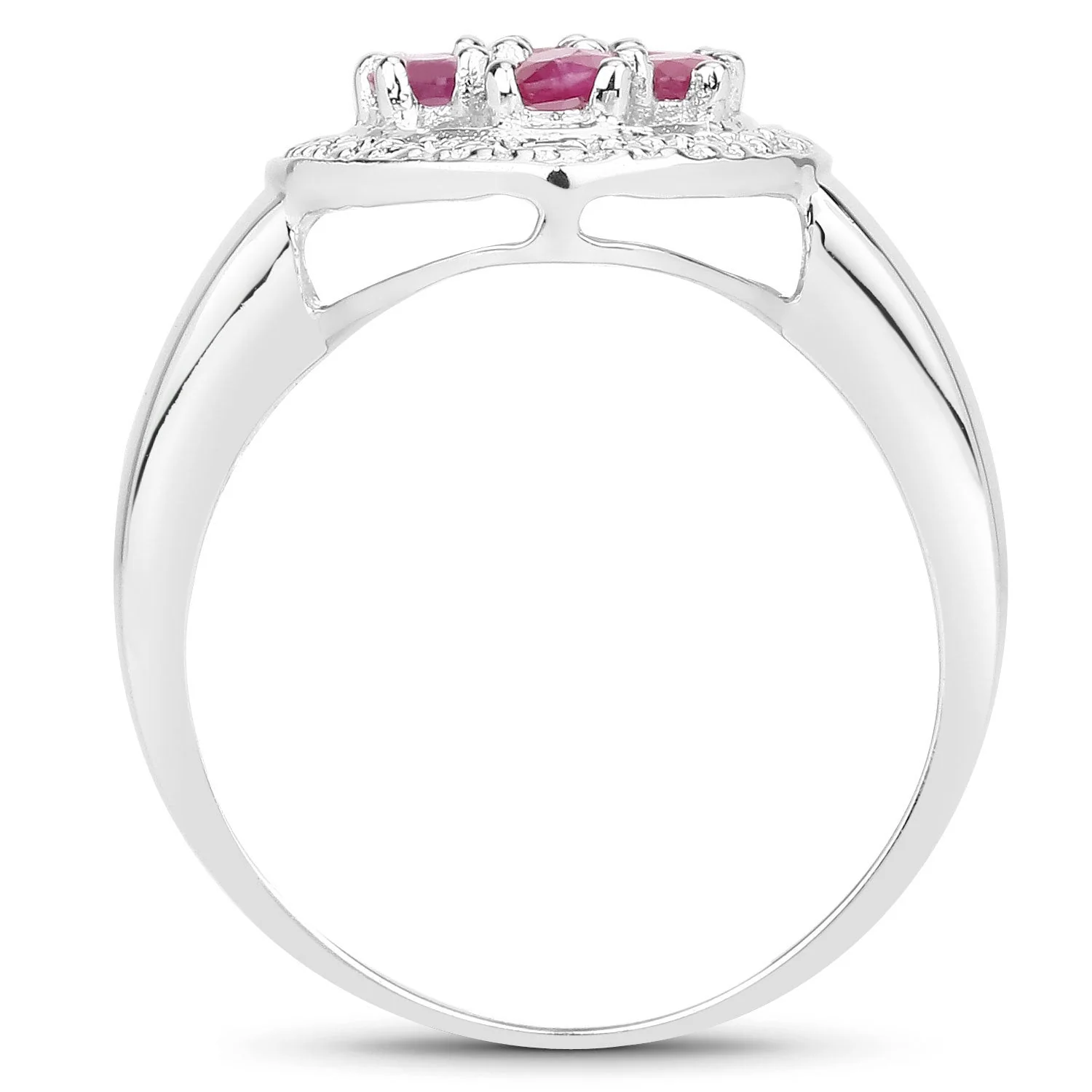 1.54 Carat Genuine Ruby .925 Sterling Silver Ring - Image 2