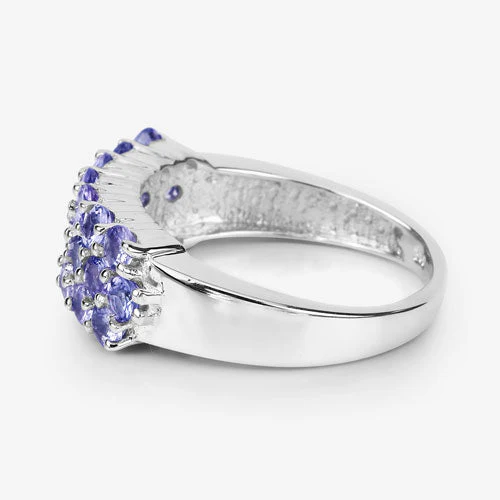 1.54 Carat Genuine Tanzanite .925 Sterling Silver Ring - Image 11