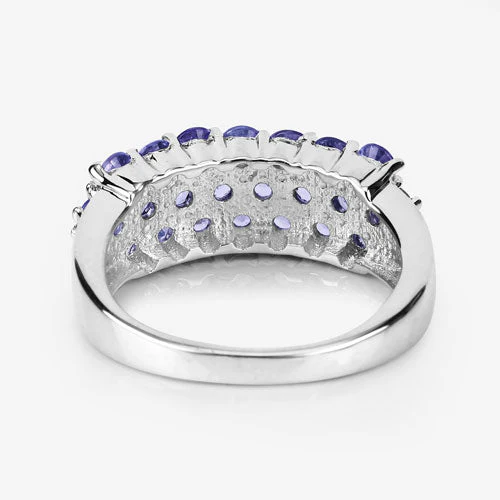1.54 Carat Genuine Tanzanite .925 Sterling Silver Ring - Image 13