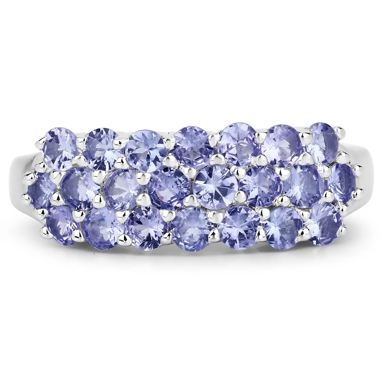 1.54 Carat Genuine Tanzanite .925 Sterling Silver Ring - Image 3