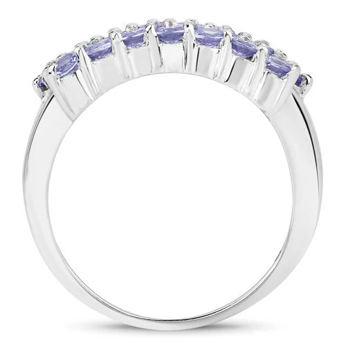1.54 Carat Genuine Tanzanite .925 Sterling Silver Ring - Image 6