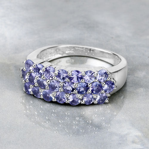 1.54 Carat Genuine Tanzanite .925 Sterling Silver Ring - Image 8