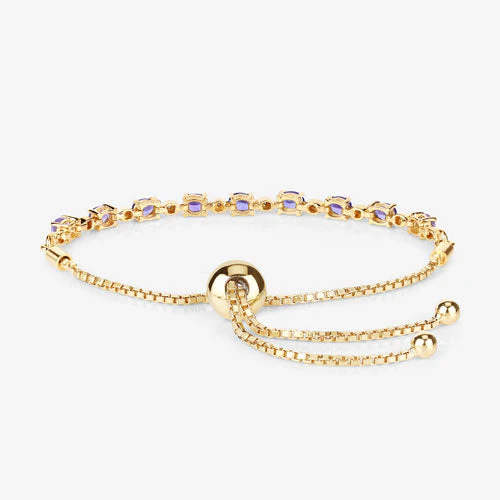 1.56 Carat Genuine Tanzanite and White Diamond .925 Sterling Silver Bracelet - Image 12
