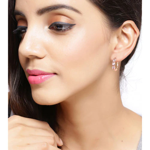 1.63 Carat Genuine Morganite and White Diamond .925 Sterling Silver Earrings - Image 12
