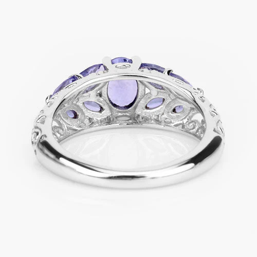 1.63 Carat Genuine Tanzanite .925 Sterling Silver Ring - Image 10