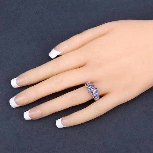 1.63 Carat Genuine Tanzanite .925 Sterling Silver Ring - Image 14