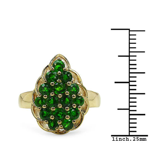 1.71 Carat Genuine Chrome Diopside .925 Sterling Silver Ring - Image 6