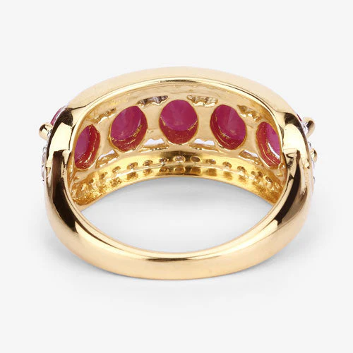 1.74 Carat Genuine Ruby and White Diamond .925 Sterling Silver Ring - Image 15