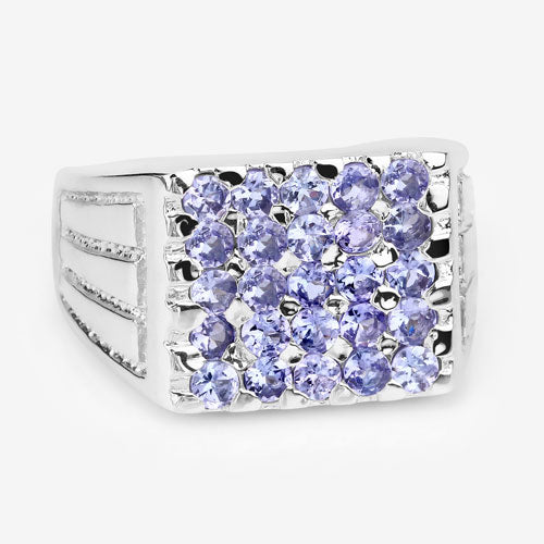 1.75 Carat Genuine Tanzanite .925 Sterling Silver Ring - Image 10