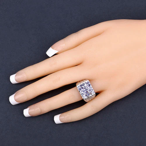 1.75 Carat Genuine Tanzanite .925 Sterling Silver Ring - Image 5