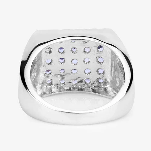 1.75 Carat Genuine Tanzanite .925 Sterling Silver Ring - Image 6