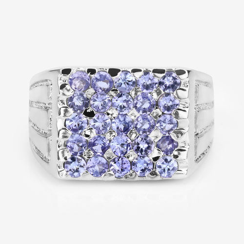1.75 Carat Genuine Tanzanite .925 Sterling Silver Ring - Image 8