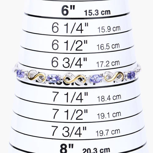 1.79 Carat Genuine Tanzanite and White Topaz .925 Sterling Silver Bracelet - Image 11