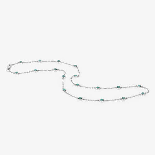 1.80 Carat Genuine Emerald .925 Sterling Silver Necklace - Image 12