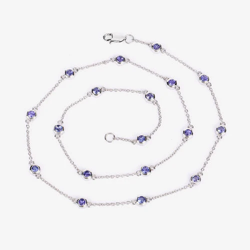 1.80 Carat Genuine Tanzanite .925 Sterling Silver Necklace - Image 11