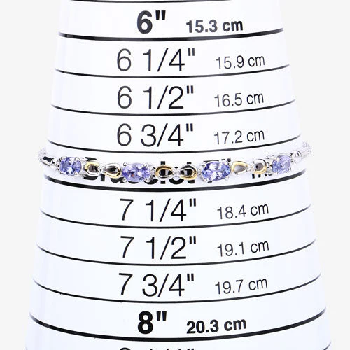 1.81 Carat Genuine Tanzanite and White Topaz .925 Sterling Silver Bracelet - Image 13