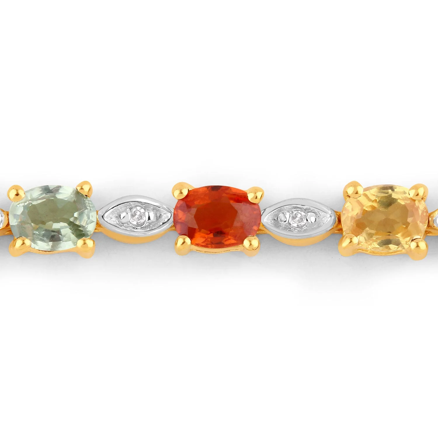 1.83 Carat Genuine Multi Sapphire .925 Sterling Silver Bracelet - Image 2