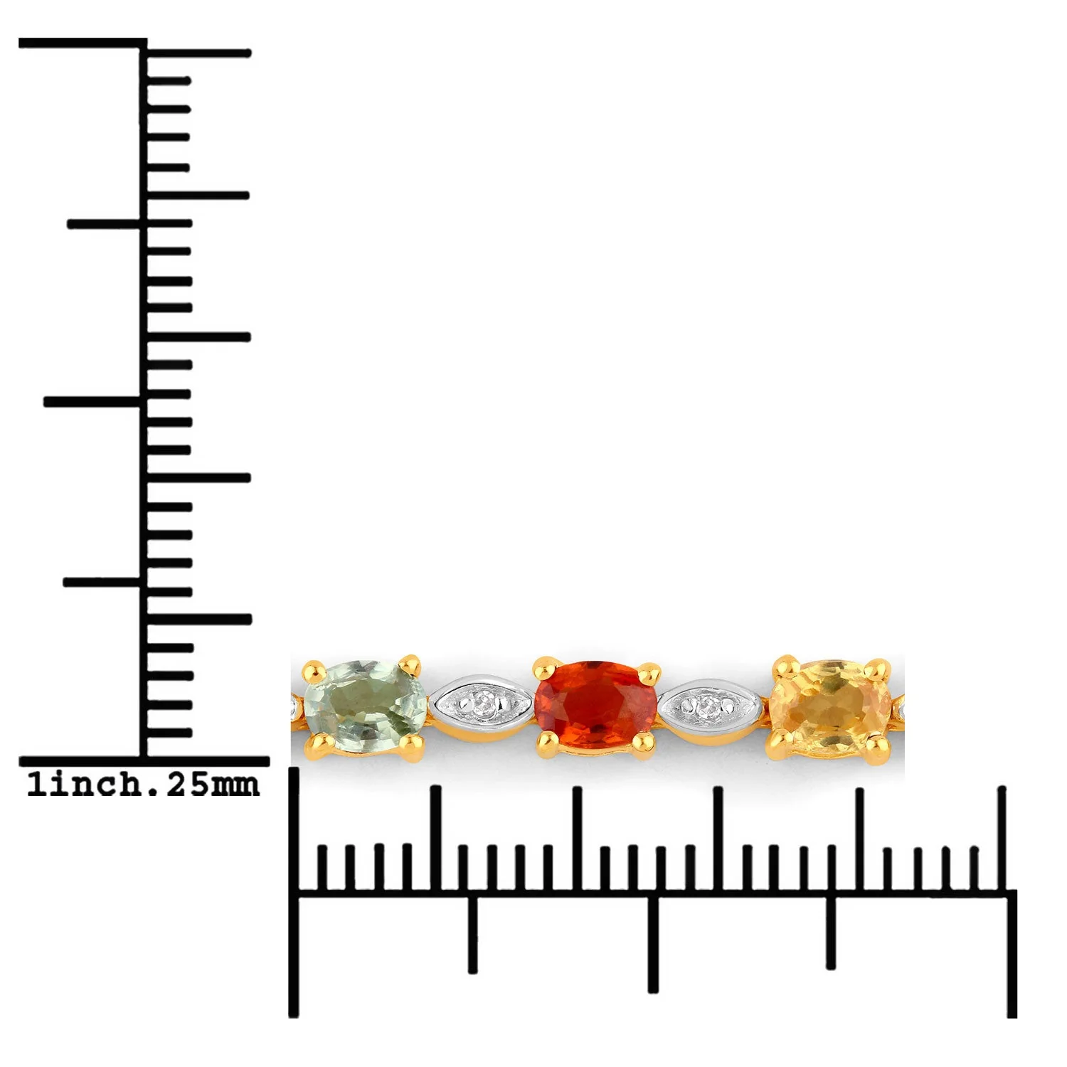 1.83 Carat Genuine Multi Sapphire .925 Sterling Silver Bracelet - Image 3