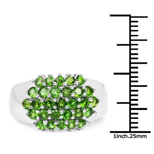 1.93 Carat Genuine Chrome Diopside .925 Sterling Silver Ring - Image 6