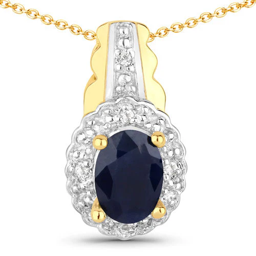 1.96 Carat Genuine Black Blue Sapphire and White Topaz .925 Sterling Silver Jewelry Set - Image 5