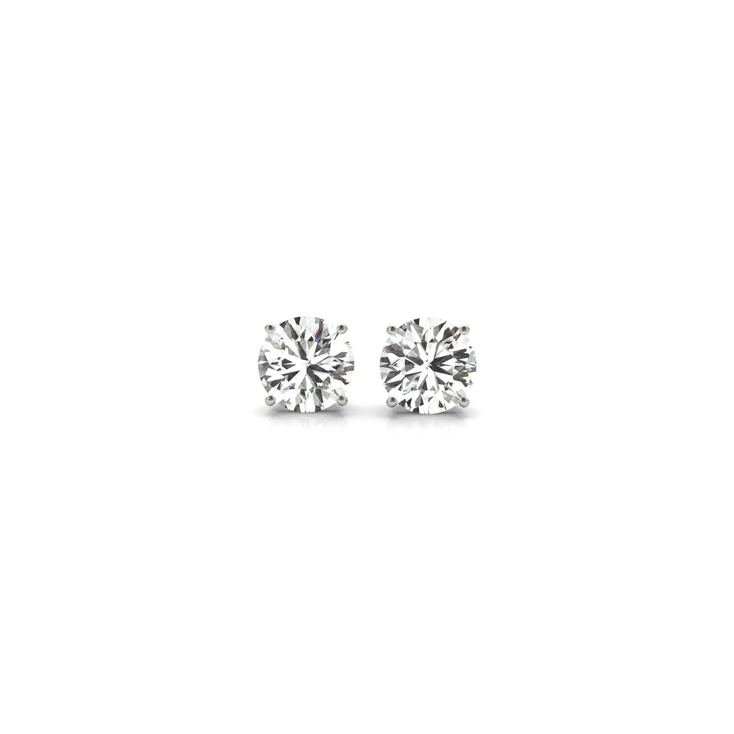 1 cttw Certified IGI Lab Grown Round Diamond Stud Earrings 14k White Gold (G/VS2) - Image 5