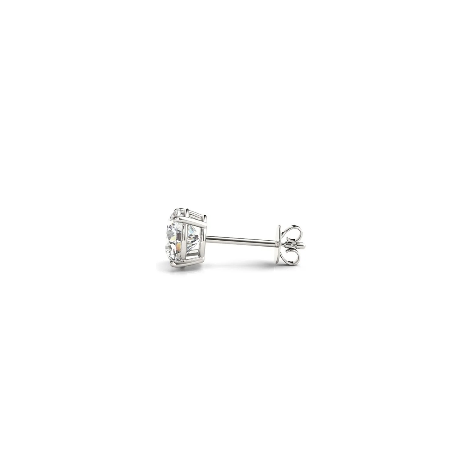 1 cttw Certified IGI Lab Grown Round Diamond Stud Earrings 14k White Gold (G/VS2) - Image 6