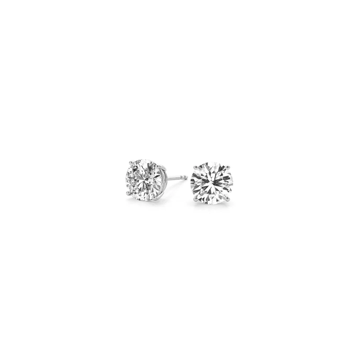 1 cttw Certified IGI Lab Grown Round Diamond Stud Earrings 14k White Gold (G/VS2) - Image 7