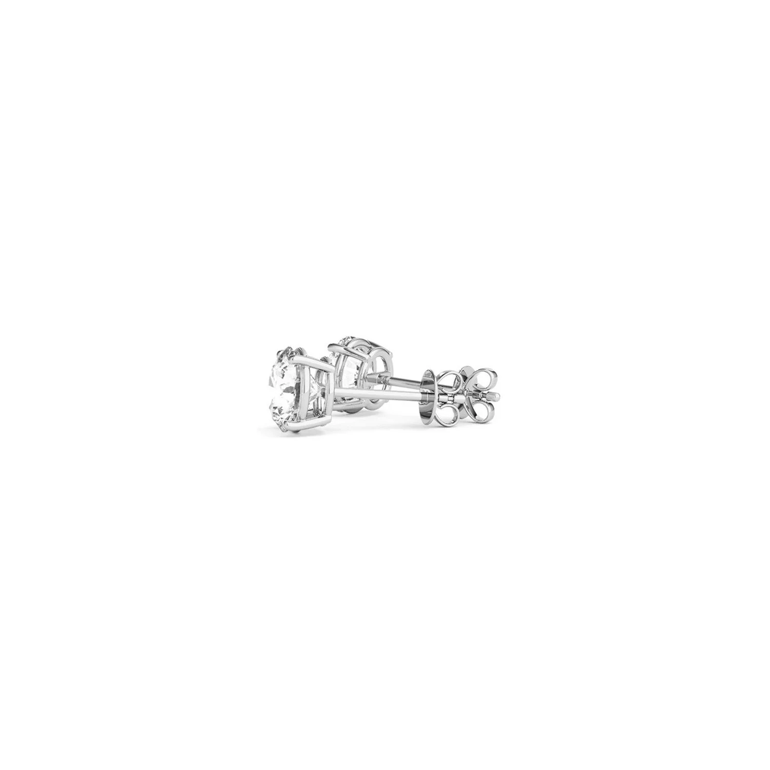 1 cttw Certified IGI Lab Grown Round Diamond Stud Earrings 14k White Gold (G/VS2) - Image 8