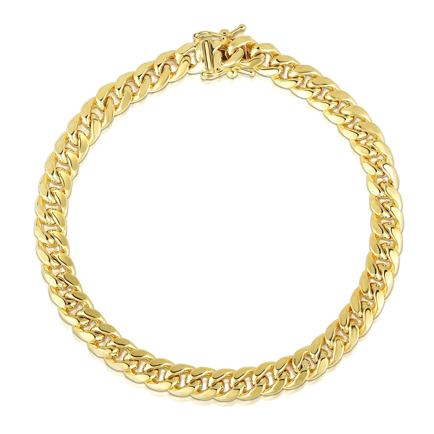 10.5mm 14k Yellow Gold Semi Solid Miami Cuban Bracelet - Image 4
