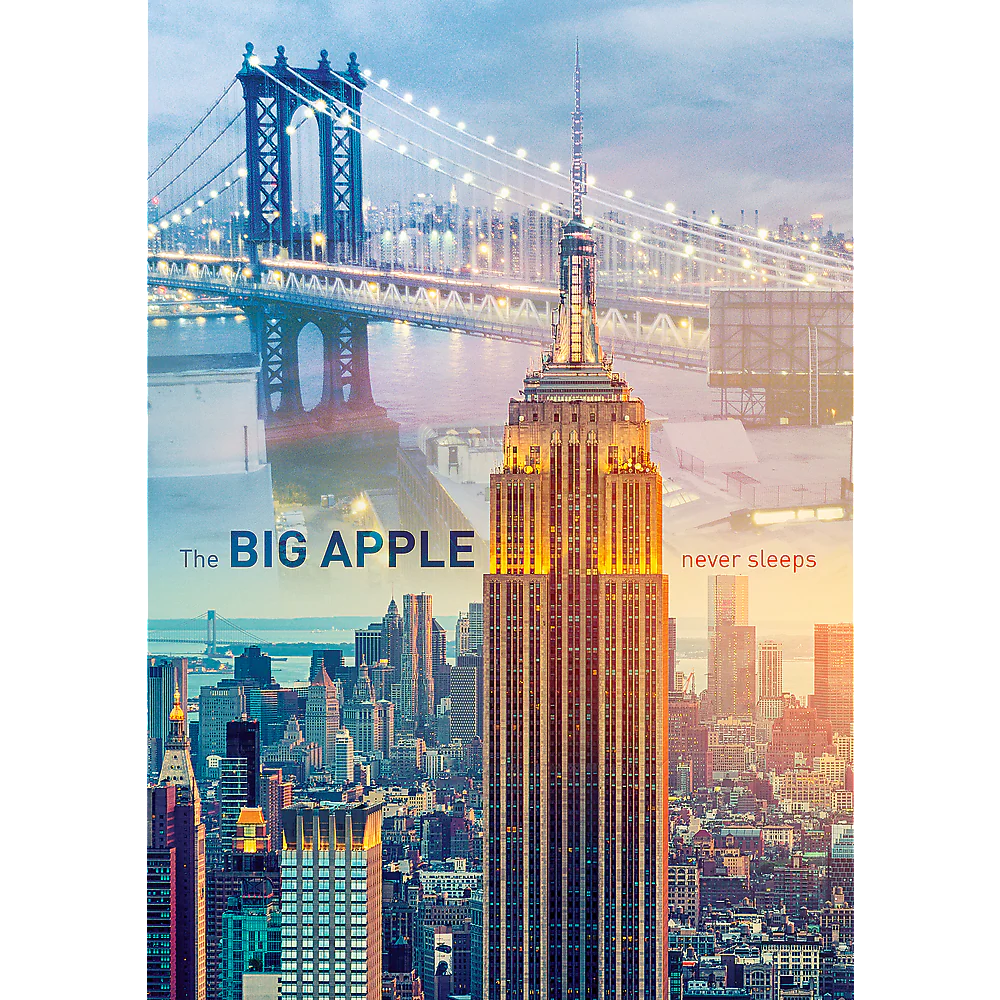 1000 Piece Jigsaw Puzzle, New York at Dawn, Brooklyn Bridge, Empire State Building, City Skyline, USA, Adult Puzzles, Trefl 10393 - Image 2