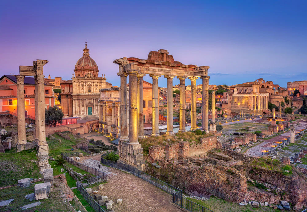 1000 Piece Jigsaw Puzzle, The Roman Forum, Rome, Italy, Forum Romanum, Ancient building, historical puzzles, Adult Puzzle, Castorland C-105304-2 - Image 2