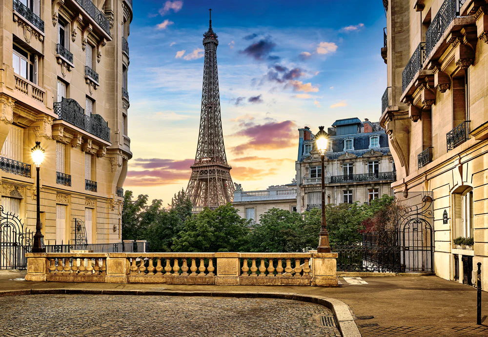 1000 Piece Jigsaw Puzzle, Walk in Paris at Sunset, Puzzle of France, cityscape, Eiffel Tower, Adult Puzzle, Castorland C-104925-2 - Image 2