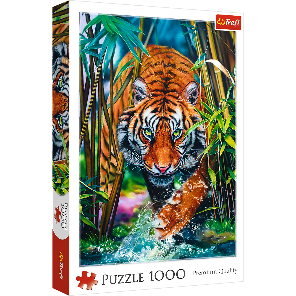 1000 Piece Jigsaw Puzzles, Grasping Tiger, Jungle Cats, Wild Animals, Adult Puzzles, Trefl 10528