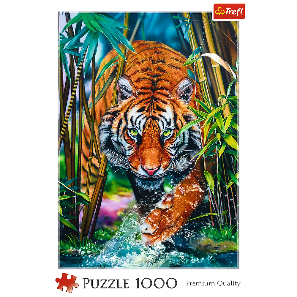 1000 Piece Jigsaw Puzzles, Grasping Tiger, Jungle Cats, Wild Animals, Adult Puzzles, Trefl 10528 - Image 3