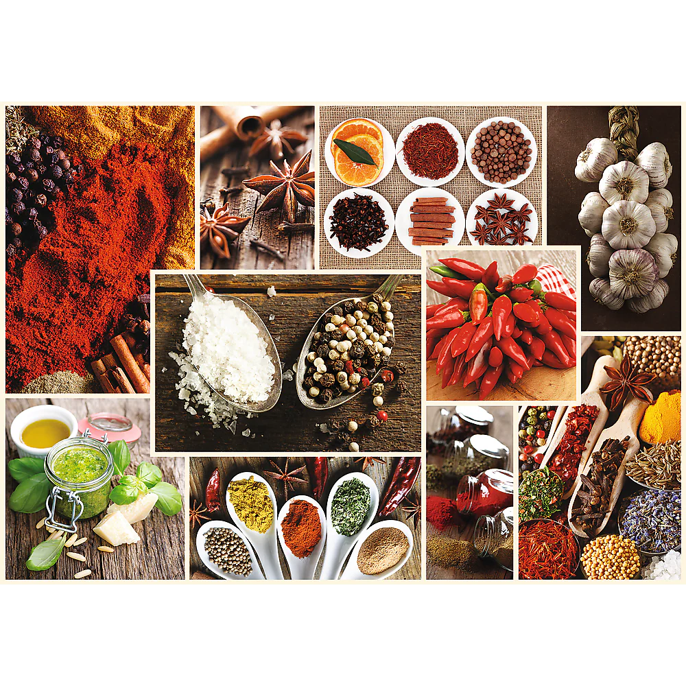1000 Piece Jigsaw Puzzles, Spices, Food Puzzles, Collage Puzzles, Adult Puzzles, Trefl 10470 - Image 2