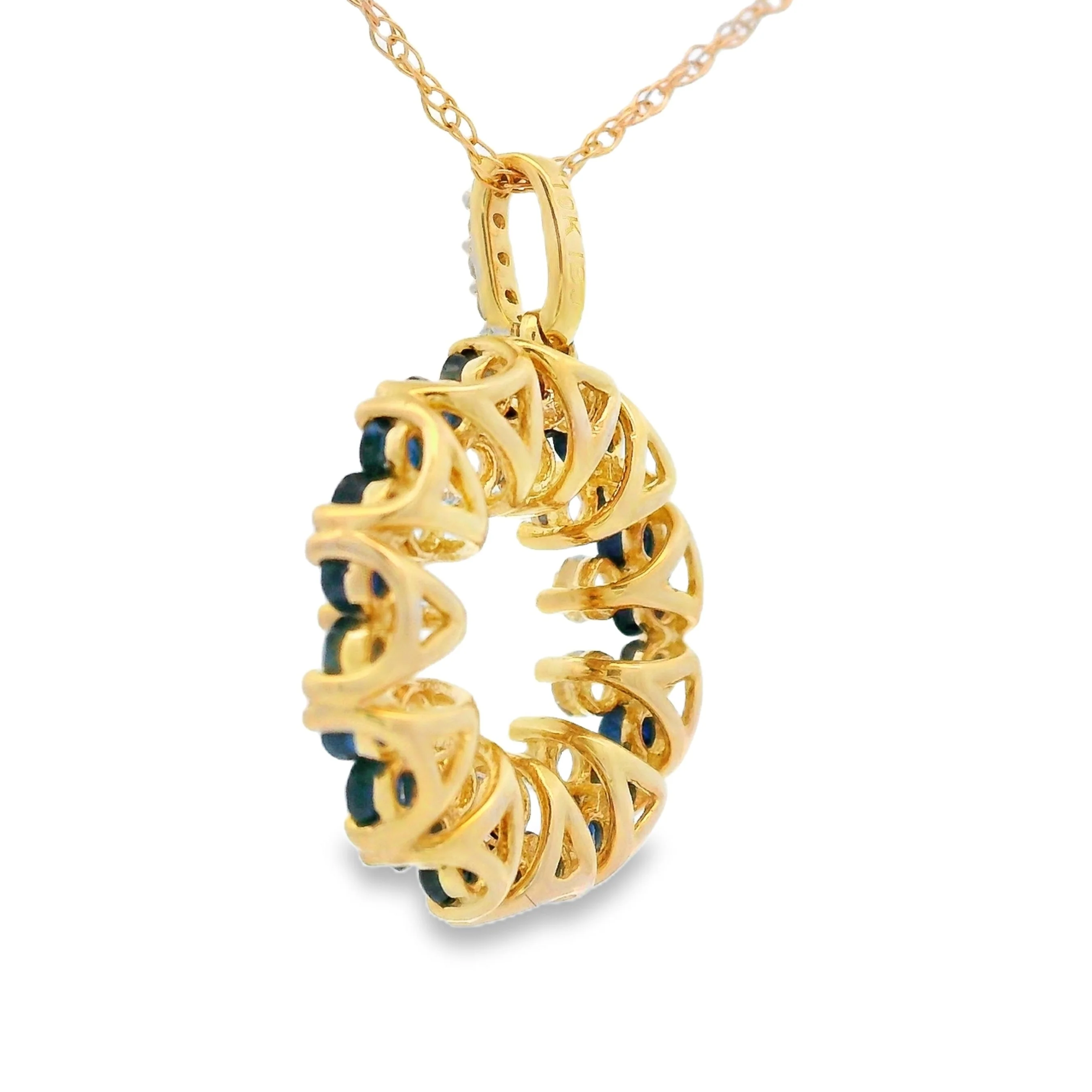 .10ct Sapphire Fashion Pendants 10KT Yellow Gold - Image 2
