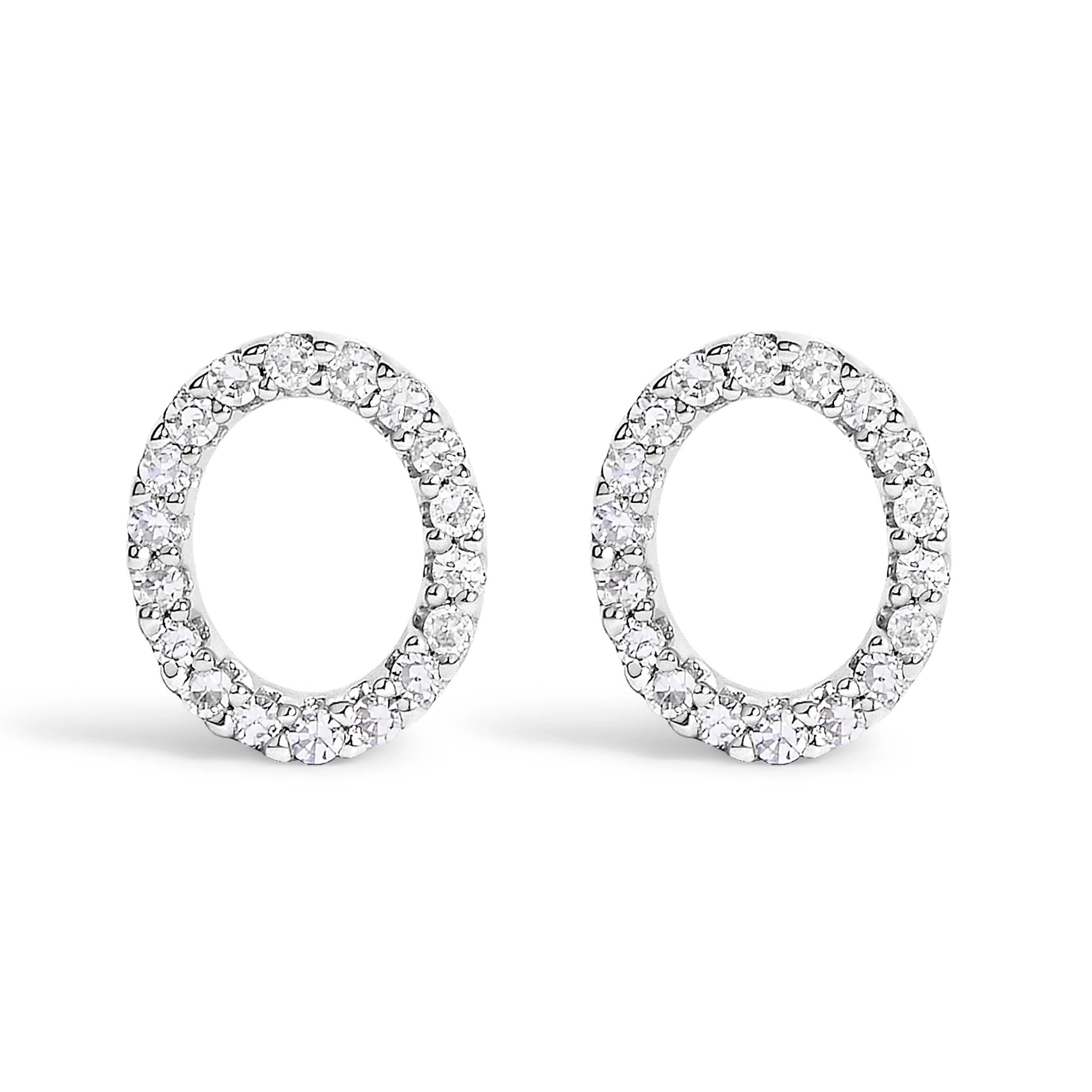 10K White Gold 1/10 Cttw Diamond Initial “A†Stud Earring - Image 17