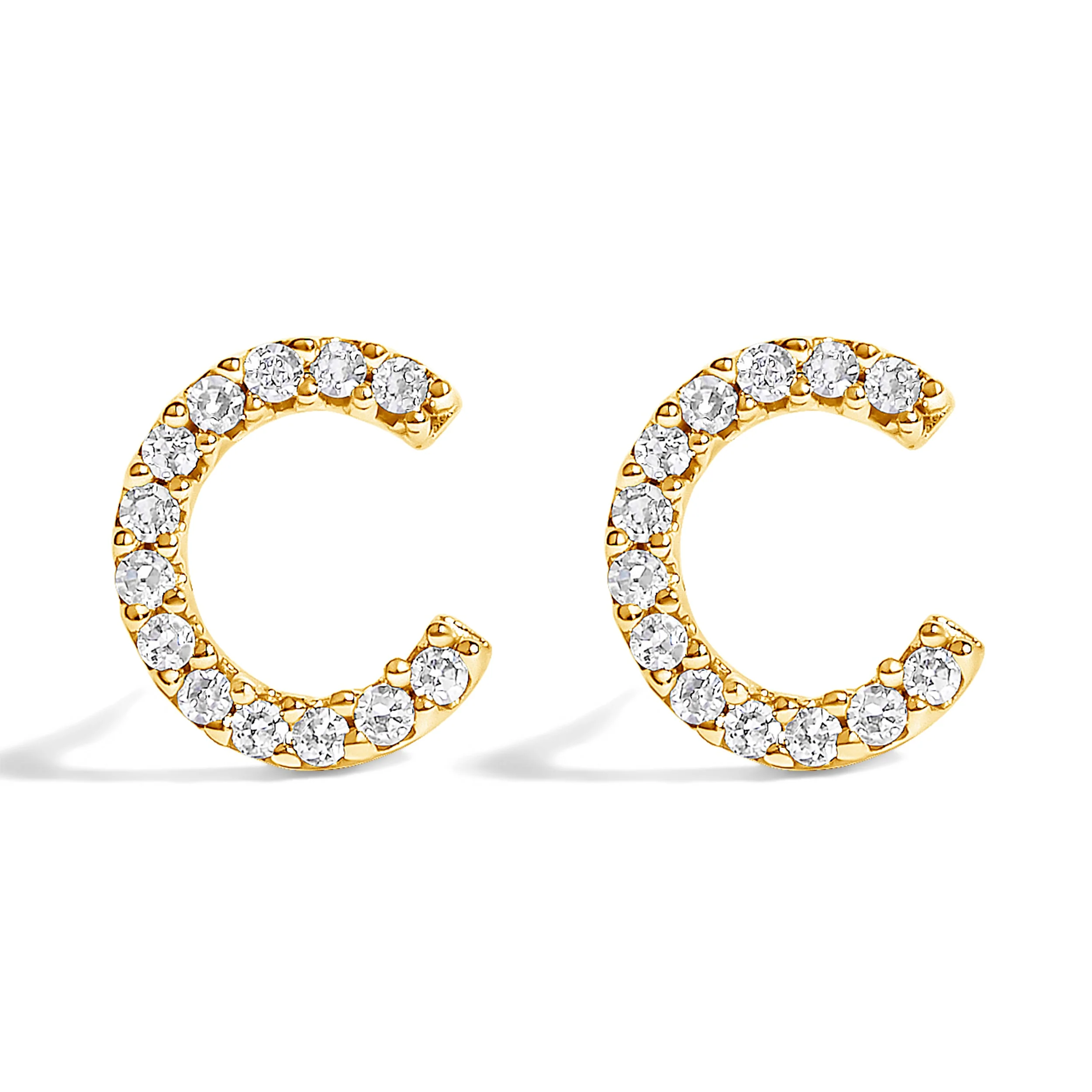 10K White Gold 1/10 Cttw Diamond Initial “A†Stud Earring - Image 31