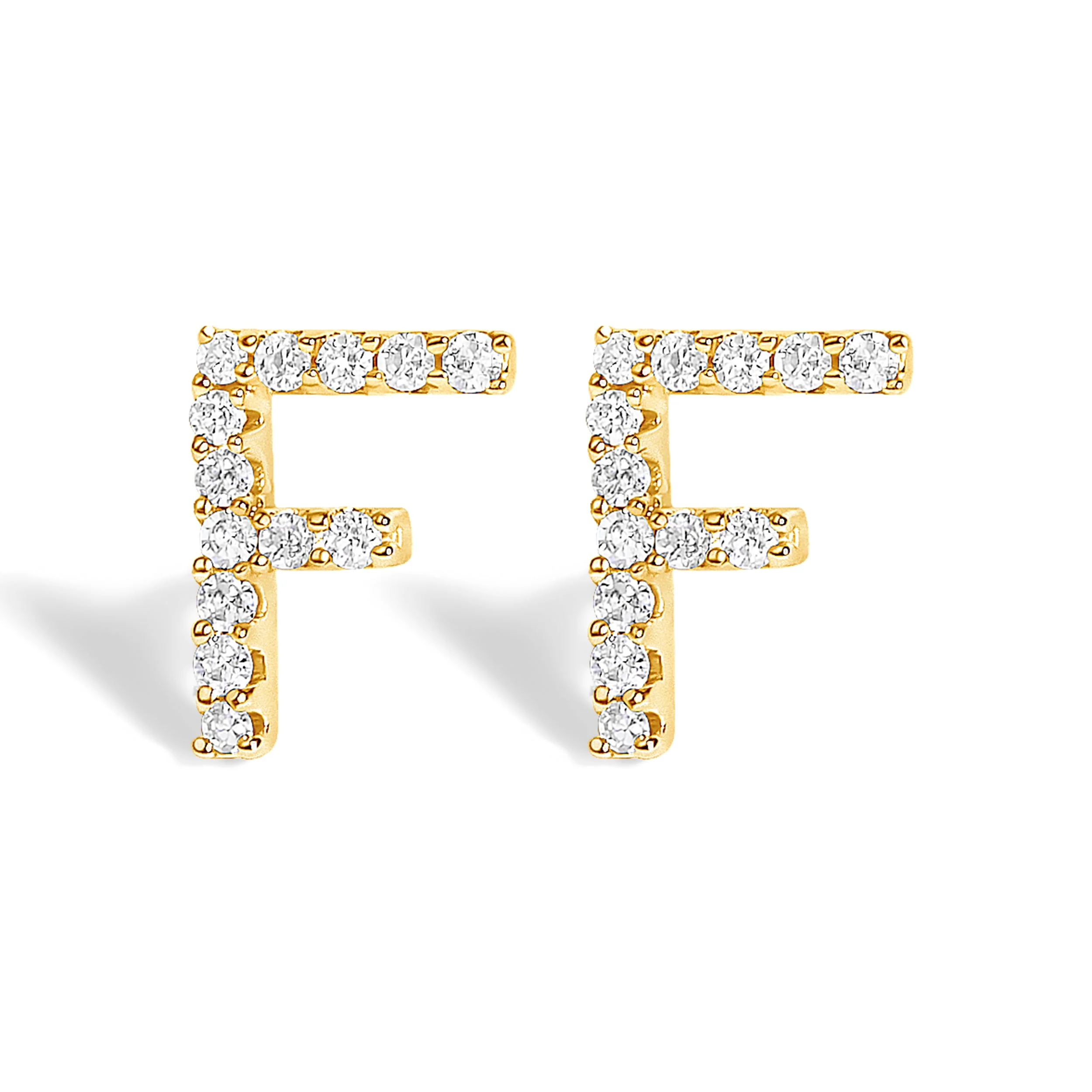 10K White Gold 1/10 Cttw Diamond Initial “A†Stud Earring - Image 34