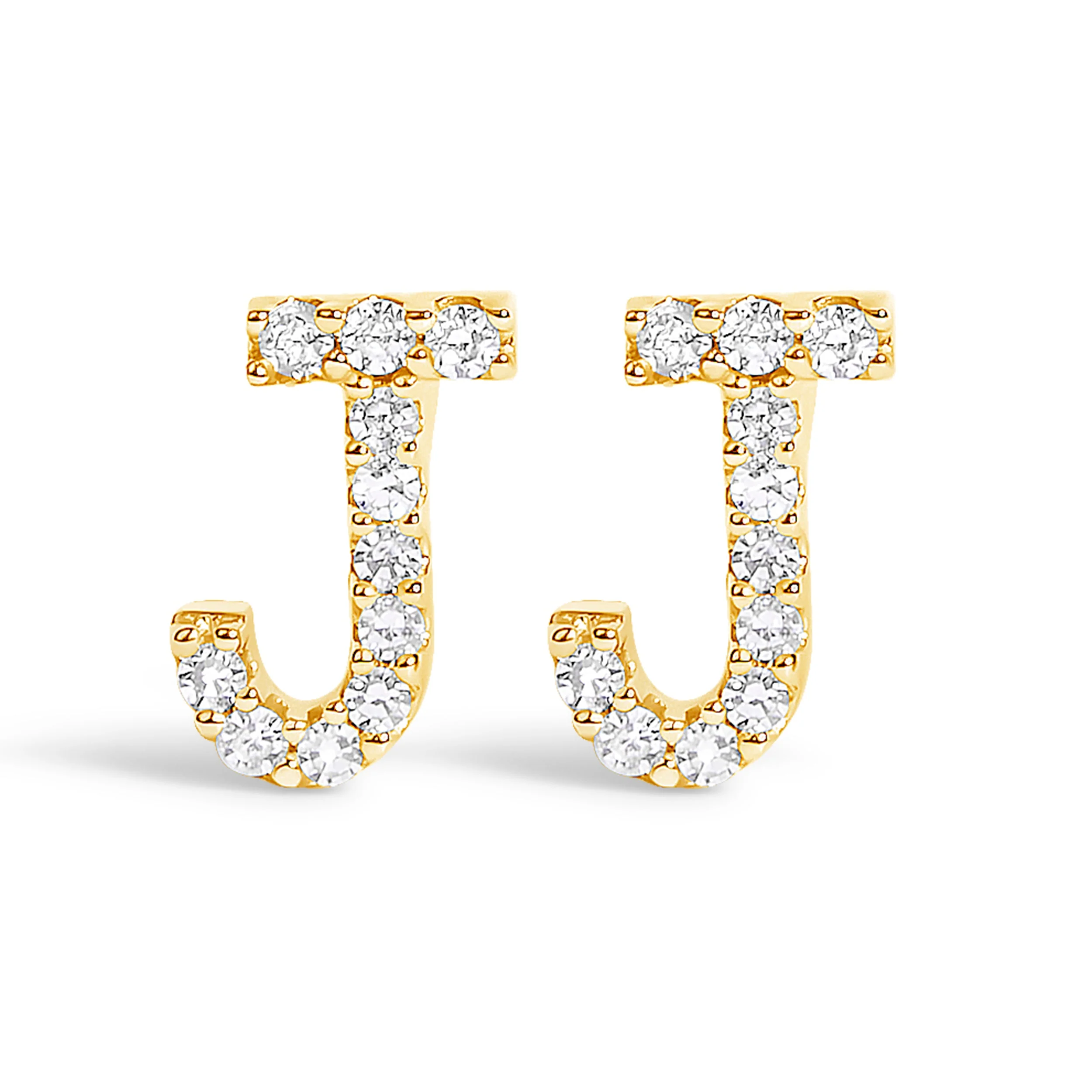 10K White Gold 1/10 Cttw Diamond Initial “A†Stud Earring - Image 38