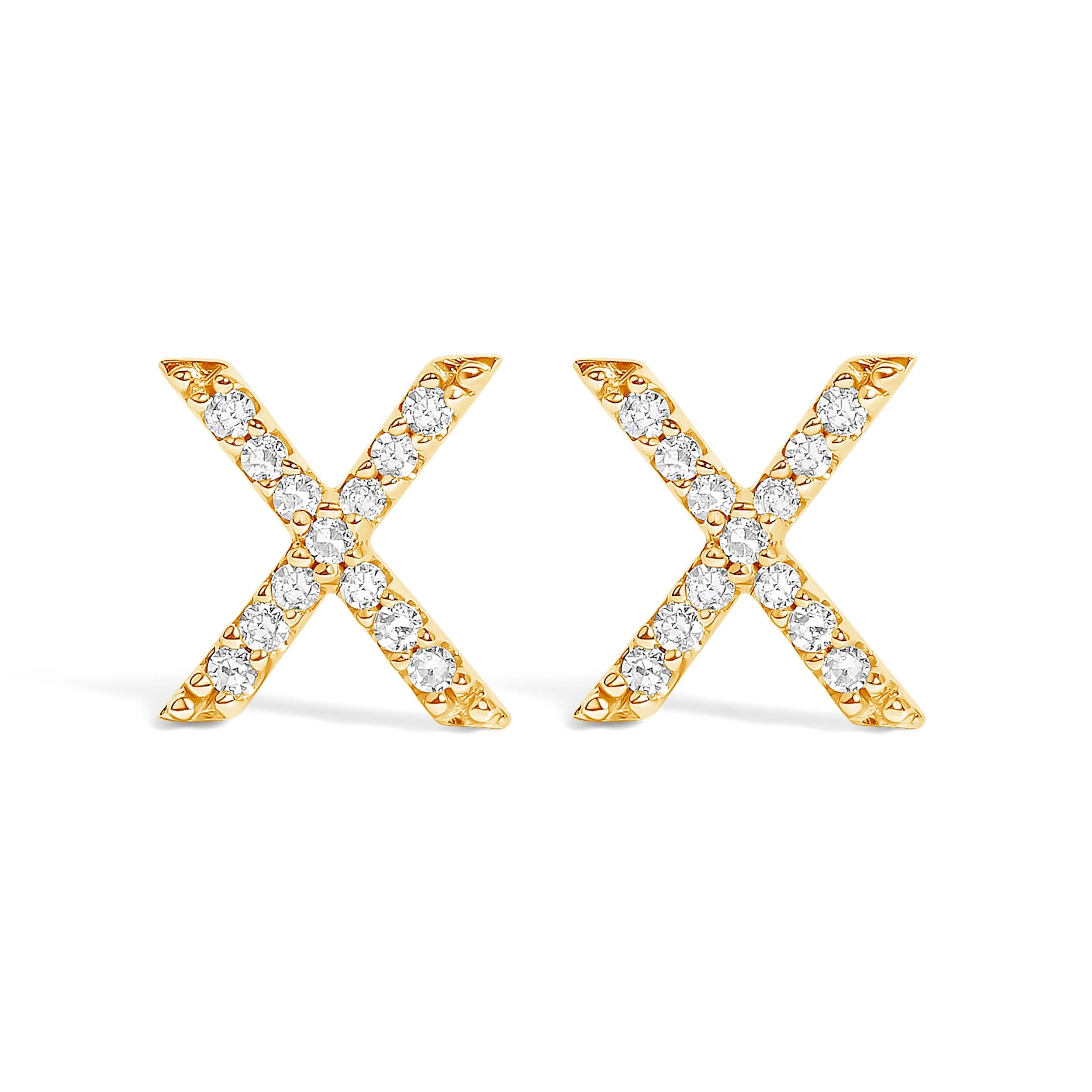 10K White Gold 1/10 Cttw Diamond Initial “A†Stud Earring - Image 52