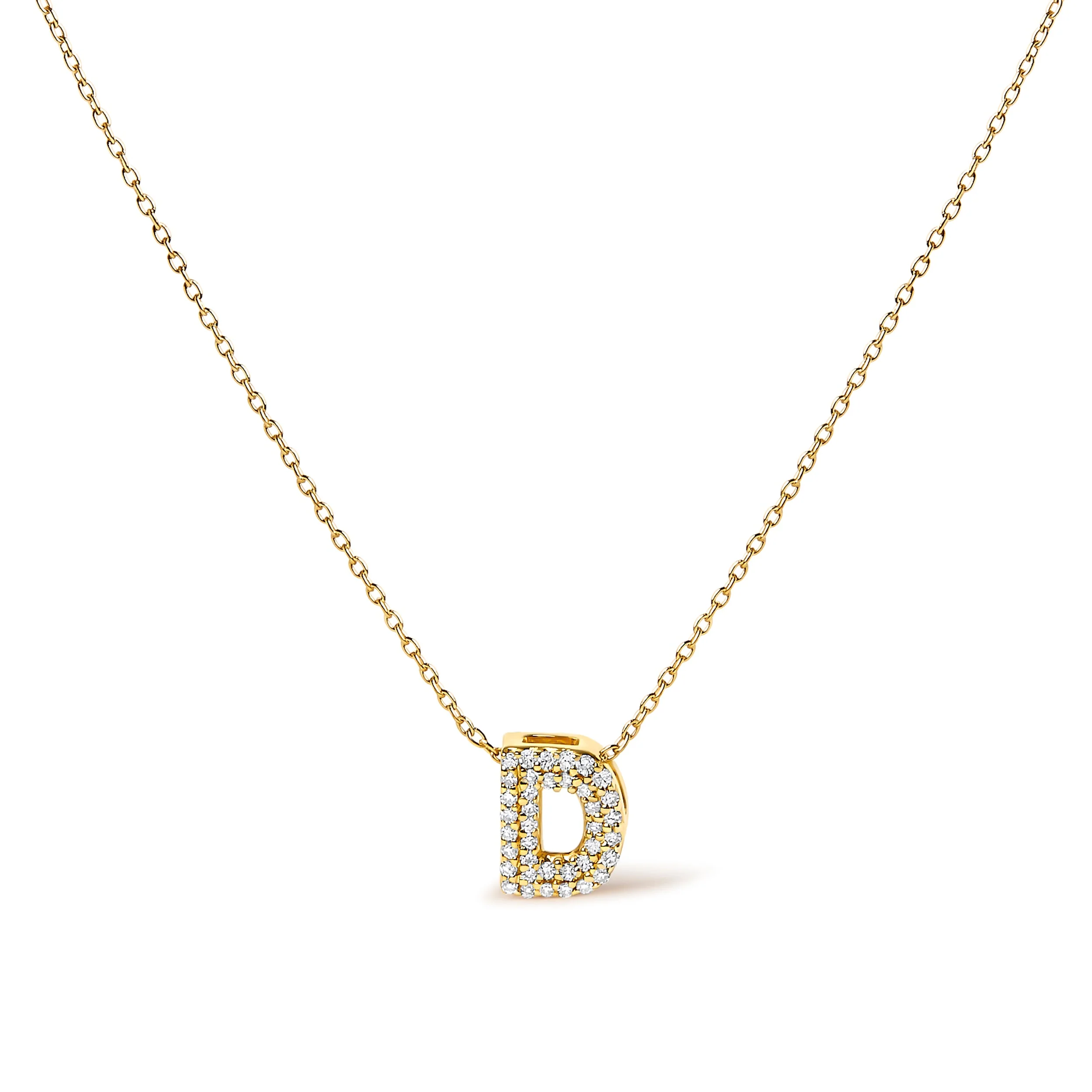 10K White Gold Diamond Accent "A" Initial Bubble Pendant Necklace - Image 31
