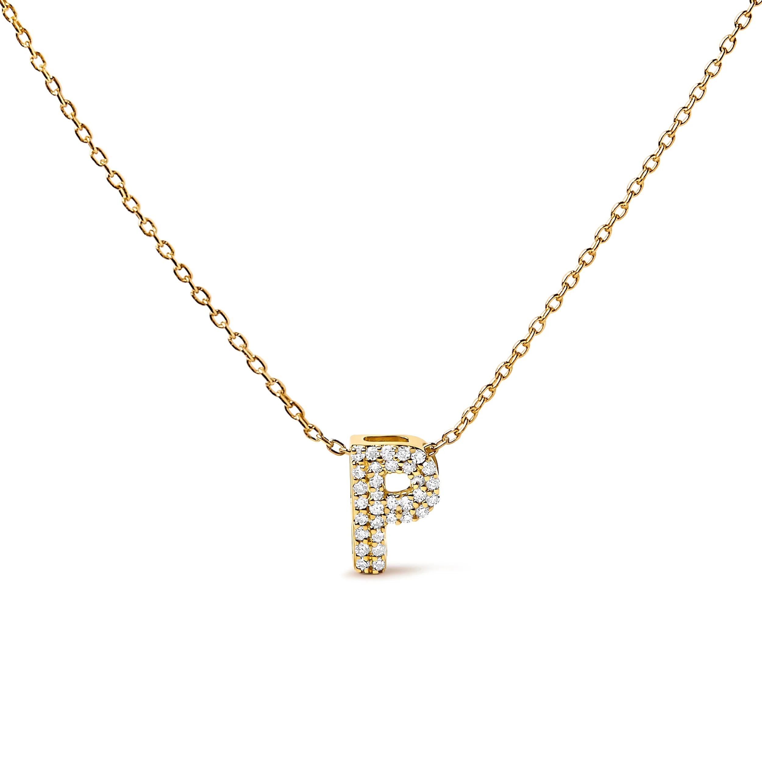 10K White Gold Diamond Accent "A" Initial Bubble Pendant Necklace - Image 42