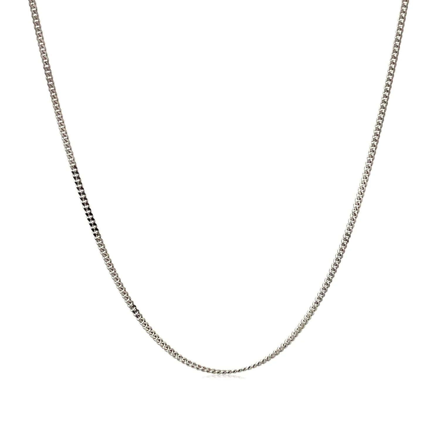 10k White Gold Gourmette Chain 1.0mm - Image 7