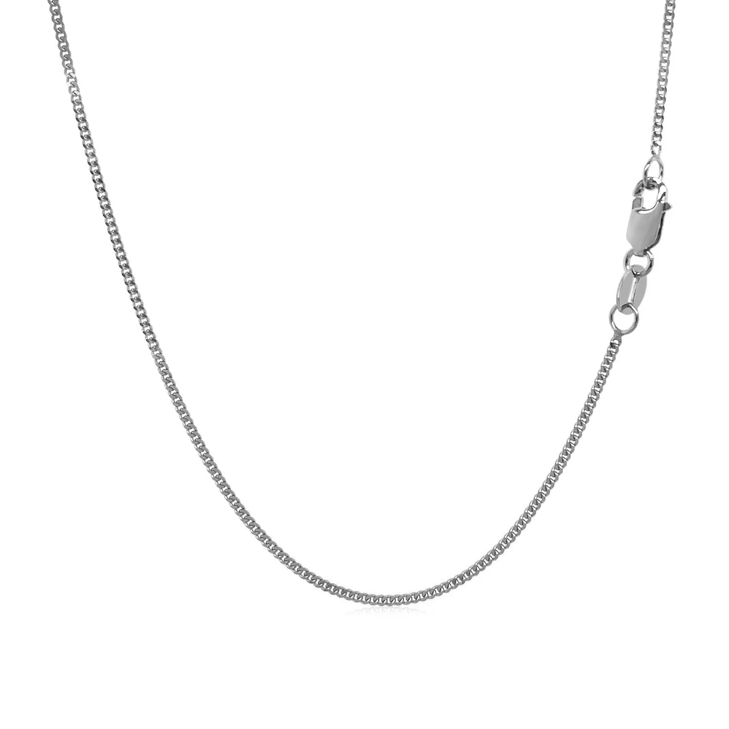 10k White Gold Gourmette Chain 1.0mm - Image 9