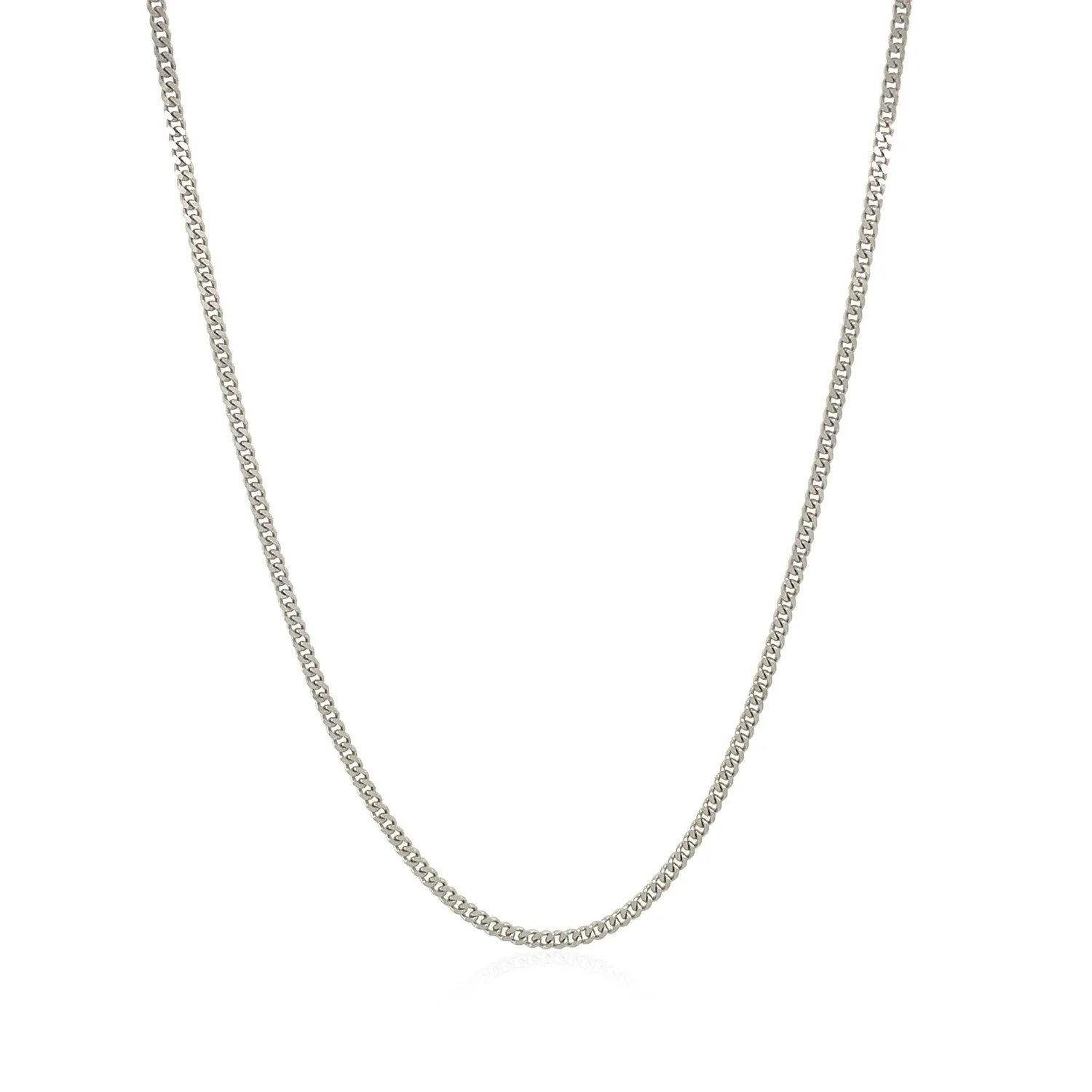 10k White Gold Gourmette Chain 1.5mm - Image 8